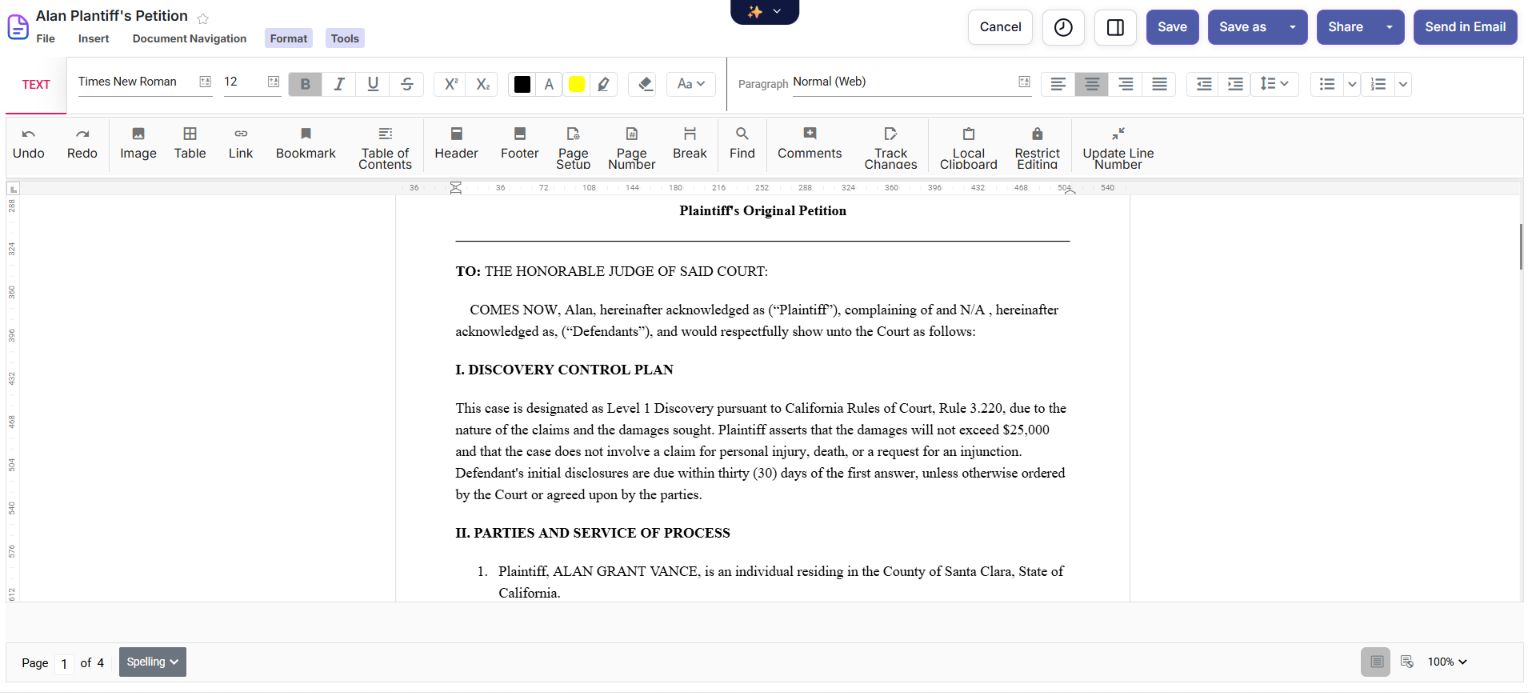 AI Document Generation